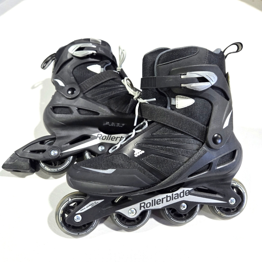 Rollerblade Zetrablade Men's Inline Skate Black Gray Fitness Size 11 Excellent